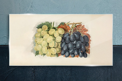 Grapes in harmony of colors Wall art on glass