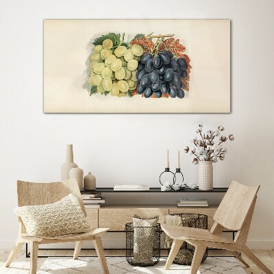 Grapes in harmony of colors Wall art on glass