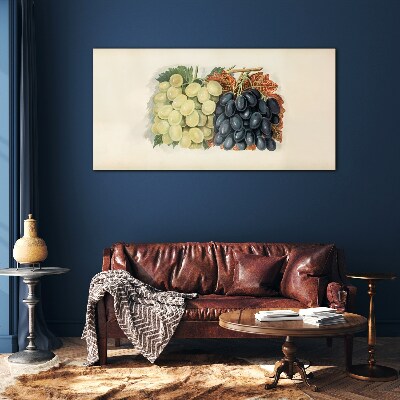 Grapes in harmony of colors Wall art on glass