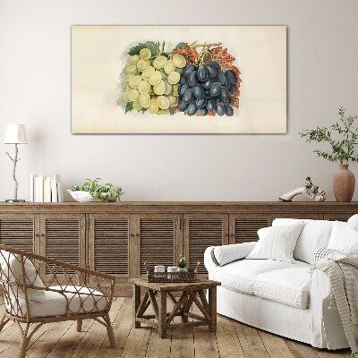 Grapes in harmony of colors Wall art on glass