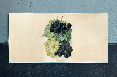 Fruity duo of grapes Glass art print