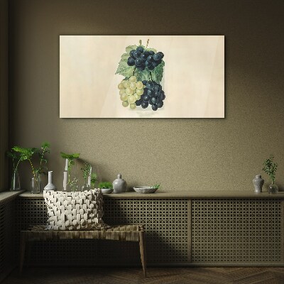Fruity duo of grapes Glass art print