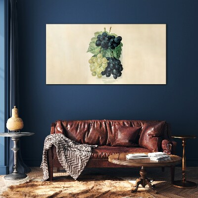Fruity duo of grapes Glass art print