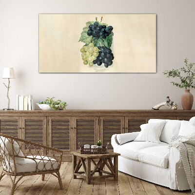 Fruity duo of grapes Glass art print