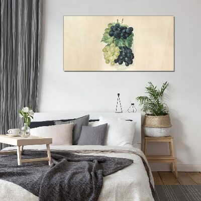 Fruity duo of grapes Glass art print