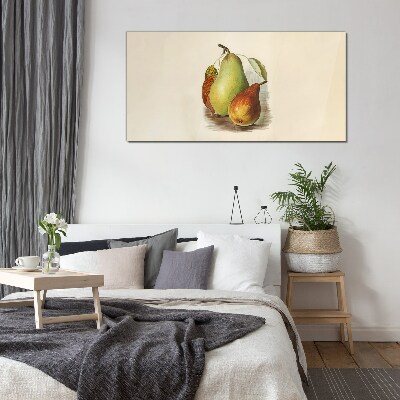 Fruit composition of pears Wall art on glass