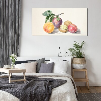 Fruit bouquet on a white background Glass art print