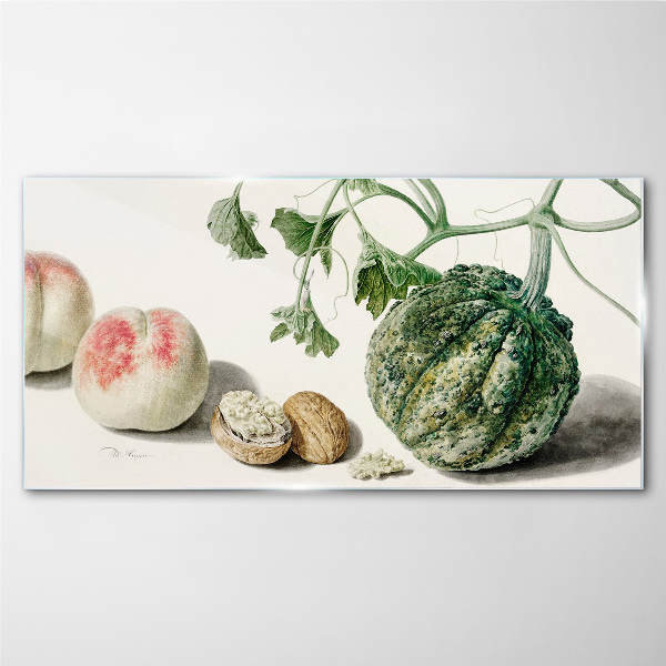 Fruits and nuts in harmony Wall art on glass