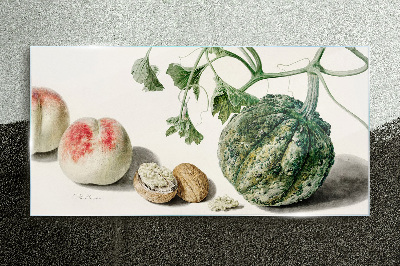 Fruits and nuts in harmony Wall art on glass
