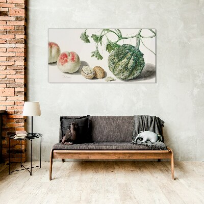 Fruits and nuts in harmony Wall art on glass