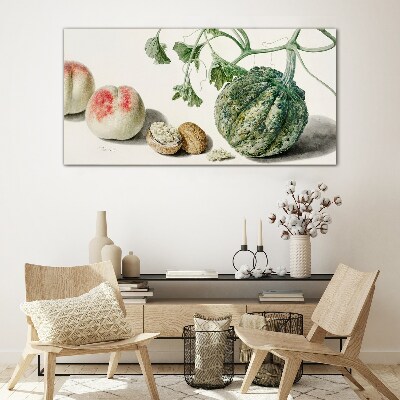 Fruits and nuts in harmony Wall art on glass
