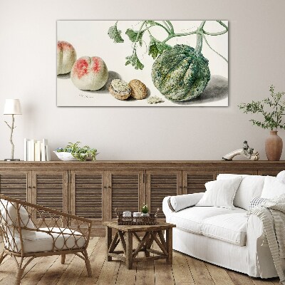 Fruits and nuts in harmony Wall art on glass