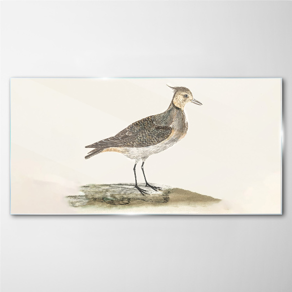 An elegant bird against the backdrop of nature Wall art on glass