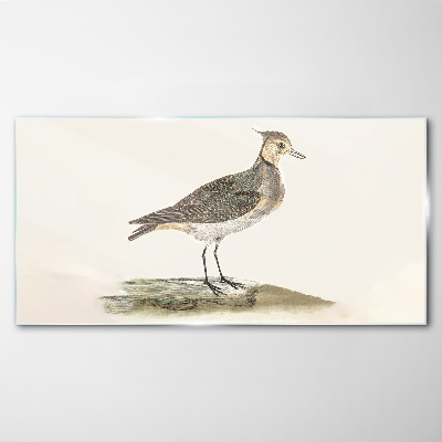 An elegant bird against the backdrop of nature Wall art on glass