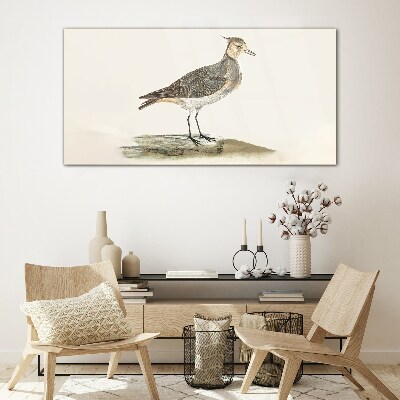 An elegant bird against the backdrop of nature Wall art on glass