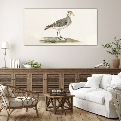An elegant bird against the backdrop of nature Wall art on glass
