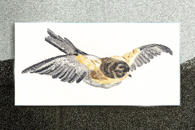 Golden Canary in Flight Glass art print