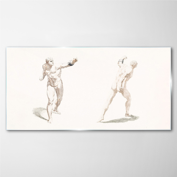 Movement and expression in the act Glass art print
