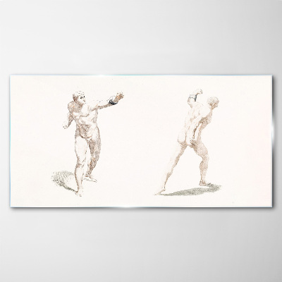 Movement and expression in the act Glass art print