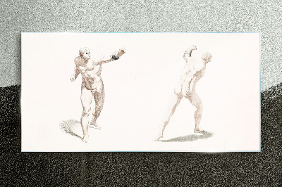 Movement and expression in the act Glass art print