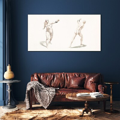 Movement and expression in the act Glass art print