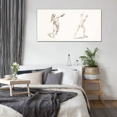 Movement and expression in the act Glass art print
