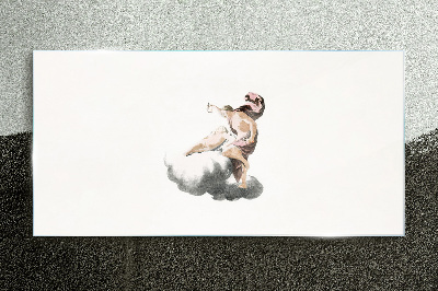 Angel on a cloud Glass art print