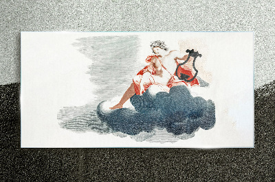 Musical Muse in the Clouds Wall art on glass