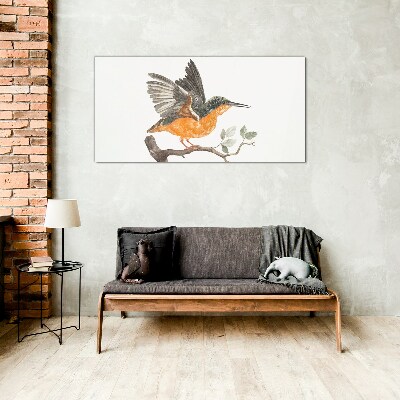Rabbit in flight Glass art print