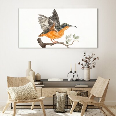 Rabbit in flight Glass art print