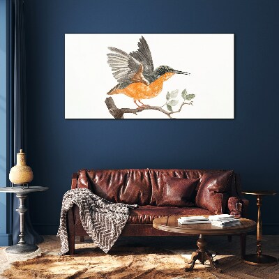 Rabbit in flight Glass art print