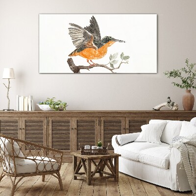 Rabbit in flight Glass art print