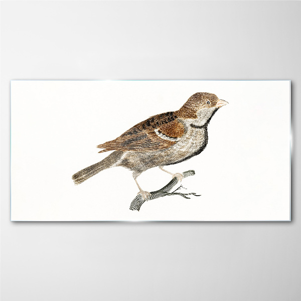 A winged friend in a natural style Wall art on glass