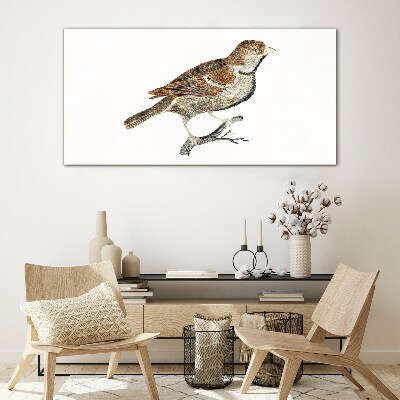 A winged friend in a natural style Wall art on glass