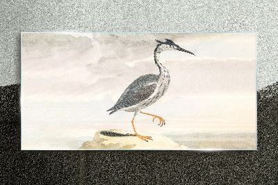 A migratory bird against the backdrop of nature Wall art on glass