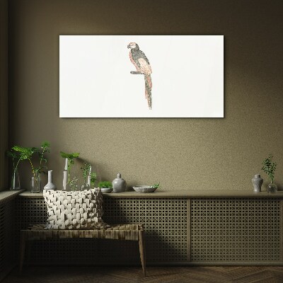 Bird on a branch Wall art on glass
