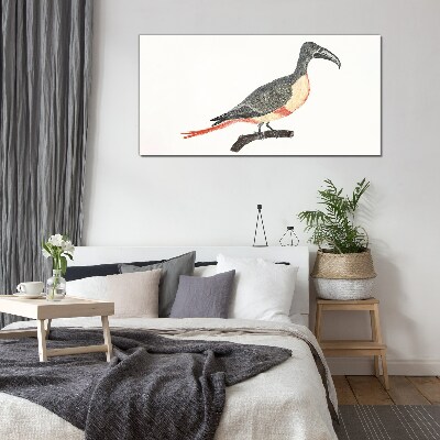 Toucan on a branch Wall art on glass