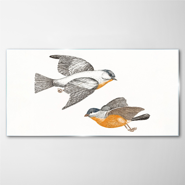 Birds in flight Wall art on glass