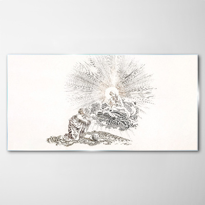 Prayer in the Face of Divinity Glass art print