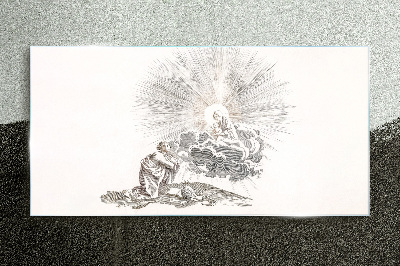 Prayer in the Face of Divinity Glass art print
