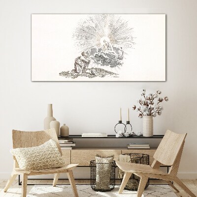 Prayer in the Face of Divinity Glass art print