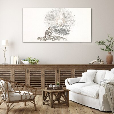 Prayer in the Face of Divinity Glass art print