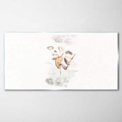Angel with a wreath Wall art on glass