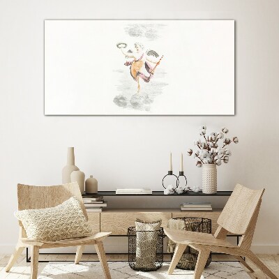 Angel with a wreath Wall art on glass
