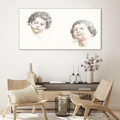 Portrait of a Child's Joy Glass art print