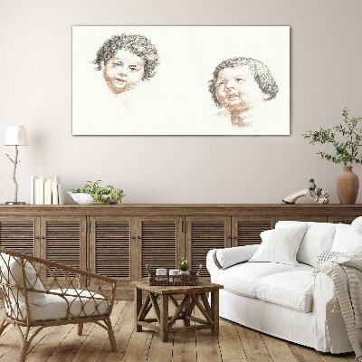Portrait of a Child's Joy Glass art print