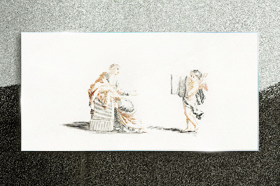 Dialogue between wise men Wall art on glass