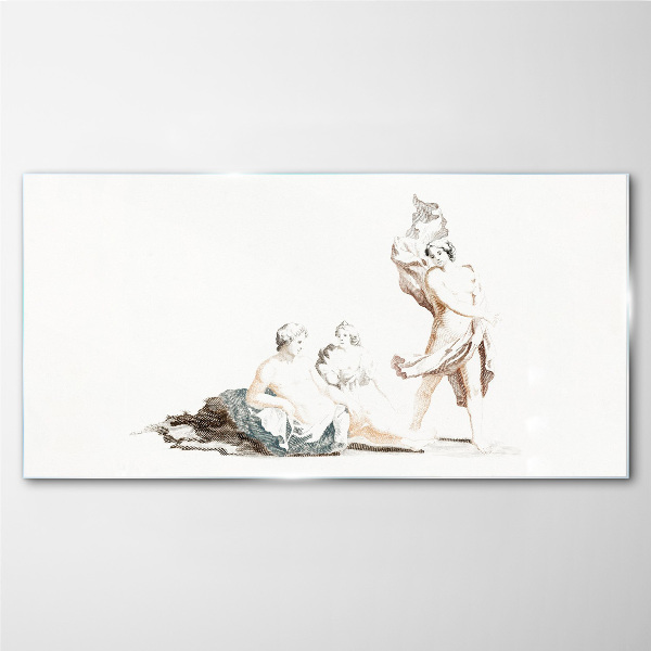A scene from artistic life Glass art print