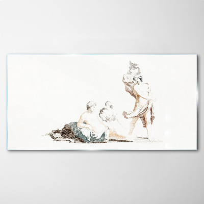 A scene from artistic life Glass art print