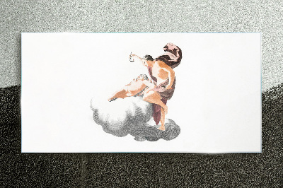 Angel on a cloud Glass art print